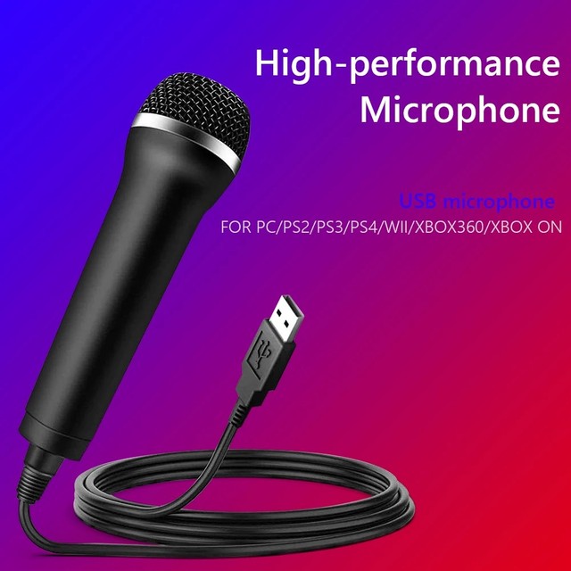 Chatting Gaming Podcast Recording Universal USB Wired Microphone Karaoke Mic for Switch/Wiies/PS4/Xboxes/PC