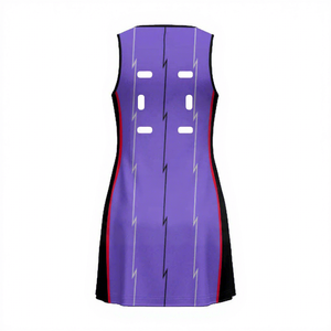 Women Purple Black Red Lightning Print Sleeveless <b>Dress</b> Breathable Polyester Sportswear Adult Custom Sublimation <b>Tank</b> <b>Top</b> LOGO - Product Image 2