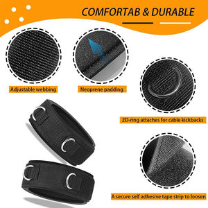 Accessoires de <span class=keywords><strong>musculation</strong></span> réglables : Bandes élastiques de fitness pour la gym, sangles rembourrées pour les jambes et manchons de <span class=keywords><strong>cuisse</strong></span> - Product Image 3