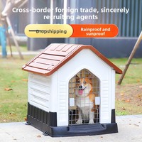Cage pour chien toutes saisons directe d'usine maison détachable étanche à la pluie pour chiens de taille moyenne à grande partie du corps de type maison pour chien en plein air
