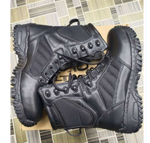 Botas de Cuero Largas Personalizadas DFD1201 para las 4 Estaciones: Verano, Otoño, Primavera e Invierno, Botas Tácticas Transpirables de Altura Media - Product Image 5