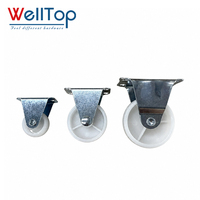 WELLTOP Vente Chaude Accessoires de Meubles Quincaillerie Roulettes Pivotantes Blanches en PP pour Armoire, Tiroir et Boîte de Rangement