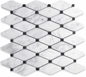 Samistone thiết kế hiện đại màu xám Carrara khảm đá cẩm thạch tự nhiên Đèn Lồng bằng tia nước khảm từ Trung Quốc cho phòng tắm - Product Image 3