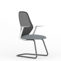 Silla de trabajo de altura ajustable de fabricante, silla de conferencia de ordenador, muebles de personal de oficina, silla de malla con respaldo medio
