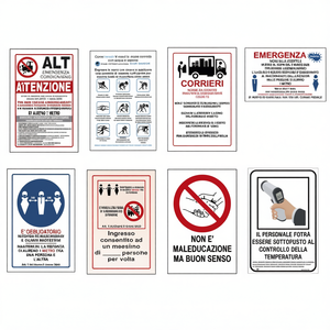 Ttake <b>Fire</b> And Safety Risk Prevention Signs For Workplace And Public Areas 120x120mm Set Of 8 - Product Image 2