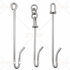 Crochet de suspension <span class=keywords><strong>pour</strong></span> poulet en acier poli <span class=keywords><strong>pour</strong></span> convoyeur aérien d'abattoir, <span class=keywords><strong>Fourniture</strong></span> d'usine - Product Image 2