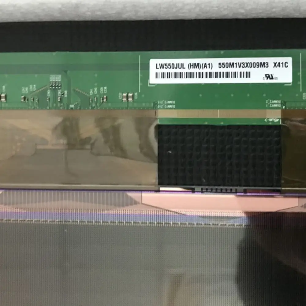 Modul OLED transparan LG 55 inci mendukung 1920x1080 v-by-One 65pin 120Hz LW550JUL-HMA1 layar OLED transparan