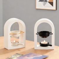 Diffuseur de parfum d'ambiance à cire parfumée, brûleur à cire fondante, chauffe-cire parfumé, brûleur à bougie chauffe-plat, diffuseur d'usine
