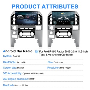 Navihua for Ford F-150 Raptor 2015-2019 14.6" Android Car Radio GPS Navigation Multimedia Carplay Auto <b>Stereo</b> - Product Image 5