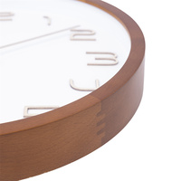 Jam Dinding Modern 3D Angka Kayu Bingkai Kayu Desain Baru Quartz Senyap