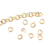 DIY acier inoxydable véritable or plaqué or bague d'ouverture bijoux faits à la main accessoires 1 mètre/ensemble