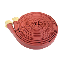 Tuyau d'incendie flexible et durable de 2 1/2 pouces avec revêtement en caoutchouc EPDM PVC et raccord, 15M-30M, marque SL, 13bar-21bar, couleur rouge, haute pression