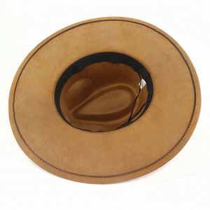 Sombreros Fedora de Ala Ancha de 10 cm, 29 Colores, Personalizados al por Mayor, Unisex, Forma de Gota de Agua, Retroexcavadora, Sombrero de Sauna, para Fiestas, Cuatro Estaciones - Product Image 5