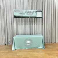 Housse de table en polyester personnalisée, sublimation couleur intégrale, pour salons professionnels, événements, expositions, conférences