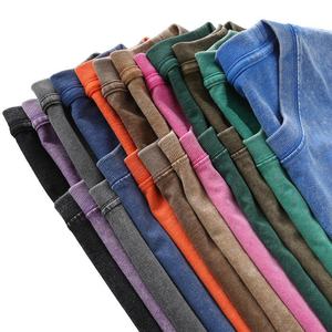 เสื้อยืดคอตตอนหนา 270 แกรม ล้างสีแบบ Acid Wash สไตล์วินเทจ สำหรับผู้ใหญ่ สตรีทแวร์ ทรงโอเวอร์ไซส์ พิมพ์ลาย - Product Image 4