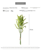 Lot de 3 tiges d'amarante artificielle en mousse, feuillage suspendu pour arrangements floraux de mariage