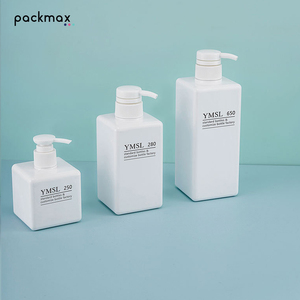 ขวดปั๊มสี่เหลี่ยม PETG สีขาว ขนาด 100-600 มล. สำหรับแชมพู ครีมอาบน้ำ และสบู่ล้างมือ – บรรจุภัณฑ์เครื่องสำอางเปล่า - Product Image 1