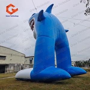 Arco Gonfiabile Personalizzato a Forma di Squalo, Impermeabile e Resistente, Tunnel d'Ingresso Gonfiabile a Forma di Delfino, Decorazione Blu per Acquario - Product Image 5