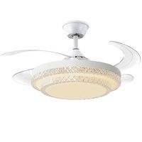 Ventilateur de plafond minimaliste moderne pour chambre à coucher, salle à manger, salon, ventilateur électrique intégré ultra-fin invisible, lustre