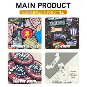 Étiquette en tissu tissé écologique personnalisée avec broderie OEM ODM pour accessoires vestimentaires, patch en tissu, étiquette tissée, logo/forme personnalisés - Product Image 5