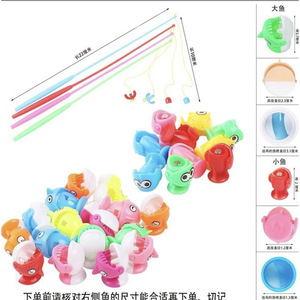 Taosiyuan Fishing Toy Magnetic Fish Accessories Set <b>Plastic</b> Kids Educational Early Learning 2-4 Years Unisex - Product Image 2