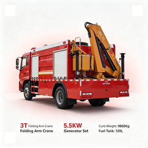 Camión de Rescate Dongfeng de 160HP con Grúa de 3T, Euro 5, Cabrestante de Tracción de 3T, Generador de 5.5KW, Torre de Iluminación de 4x600W, Vehículo de Emergencia contra Incendios - Product Image 2