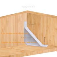 Support d'angle en plastique à 90 degrés en forme de L, connecteur d'armoire, support d'étagère à angle droit 110x51mm, design moderne pour salle de bain et salon