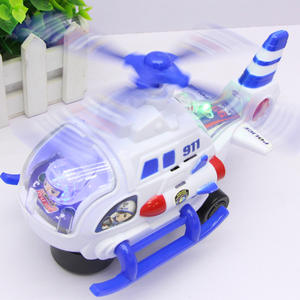 Hélicoptère de <span class=keywords><strong>patrouille</strong></span> de police universel pour enfants avec lumières et musique, jouet en plastique pour l'extérieur, alimenté par piles AA - Product Image 6