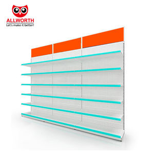 رفوف تخزين متجر بقالة على الطراز الأوروبي حامل رفوف جندول فولاذية - Product Image 2