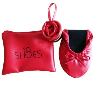 Giày Bệt Múa Ba Lê Có Thể Gập Lại Đính Kim Sa Sáng Bóng Kèm Túi - Product Image 6