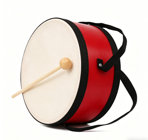 Tambor de Mano Portátil con Baqueta de Madera, Percusión de Piel Natural para la Educación Musical Temprana de Niños - Product Image 3