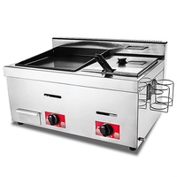 Équipement de cuisine professionnelle pour la restauration, plaque de cuisson au gaz Tenppanyaki BBQ avec 3 brûleurs