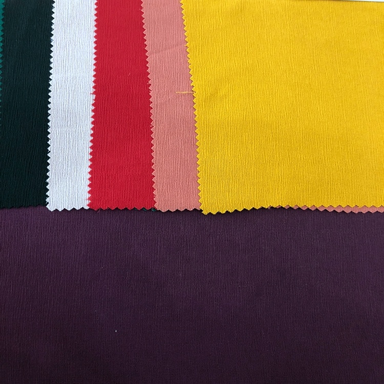 2021 75D/150D износостойкий современный стиль лай креп высокой твист красивая ткань 100 полиэстер