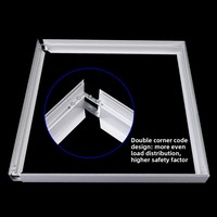 Profilé en aluminium pour cadre de caisson lumineux SEG, affichage en tissu tendu, taille personnalisée