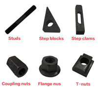 ZY Kit de serrage en acier à rainure en T 58 pièces S45C Métallurgie des poudres Machines de fraisage M12 M14 M16 Accessoires pour machines-outils de serrage de moules