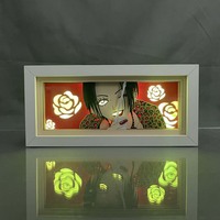 Anime Lightbox Nana Osaki pour chambre d'enfant Décoration Manga Veilleuse LED Nana Osaki Paper Cut Shadow 3d Light Box Lampe de bureau ZDD 53-89