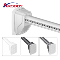 ARODDY 30000 ㎡   Tringle à rideau extensible extra épaisse en carbone noir de 1 à 3,1 m, sans perçage, pour patio, modèle Factory