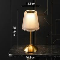 Lampe de table LED sans fil en acrylique de luxe, commande tactile sans fil, style nordique, lampe de table portable pour hôtel