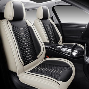 Vente Flash Exclusive Transfrontalière : Housse de Siège Auto OLIVER Universelle Quatre Saisons, Coussin Complet Cinq Places Entièrement en Cuir - Product Image 1