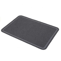 Grand tapis rectangulaire en PVC de luxe moderne, doux, écologique, antidérapant, pour litière de chat et pour chiens