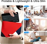 Venta Directa de Fábrica, Mini Teclado Inalámbrico Ultrafino con Retroiluminación RGB de 7 Colores, Retroiluminación Ajustable, Batería Recargable Integrada