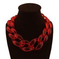 Colliers à maillons épais et surdimensionnés en acrylique, collier statement en plastique, colliers à maillons exagérés, colliers tendance