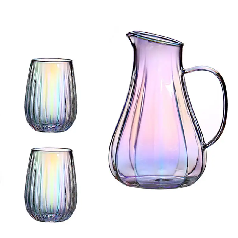 High Boro silicate Glass Teekanne Kaltwasser krug Saft Getränk Kaffee Teekanne Doppelwandige Glas becher Teekanne Set