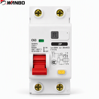 Disjoncteurs électriques miniatures MCB personnalisables Wanbo-152, protection contre les surcharges pour systèmes solaires photovoltaïques 6A 10A 16A 20A 25A 32A 40A 50A 63A