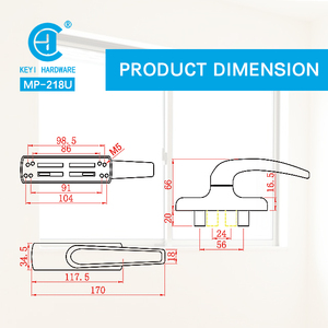 Vente chaude MP-218U FALLEBA H47 Aluminium Crescent Window Tilt and Turn Handles avec Accessoires - Product Image 5