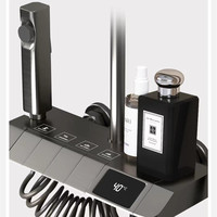 Mitigeur de douche Système de robinets de bain et de douche Ensemble de robinet de douche noir Piano Push Rain