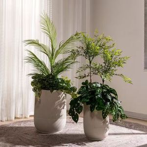 <span class=keywords><strong>Maceta</strong></span> <span class=keywords><strong>de</strong></span> Alta Calidad, Estilo Nórdico Simple, <span class=keywords><strong>de</strong></span> Gran Diámetro, Recubierta con Polvo <span class=keywords><strong>de</strong></span> Magnesio, Resistente, para Jardín y Hogar - Product Image 3