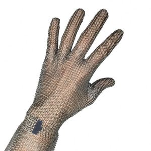 Guantes de malla de acero inoxidable 304L de puño largo de 19cm aprobados por CE para matanza de carniceros - Product Image 5