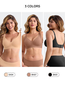 Reggiseno Senza Ferretto WD Plus Size, Traspirante, Push-up, Senza Cuciture, in Nylon e Spandex, con Spalline Regolabili e Supporto Ampio - Product Image 2