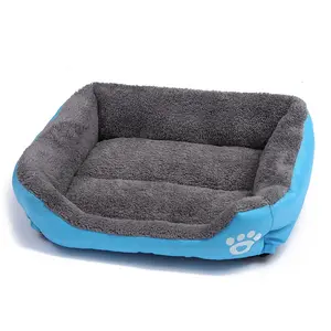 Wholesale Pet Dog Beds Pet Dog Padded Sleeping Calming Square Bed Comfortable Anti-bite Beds Pet